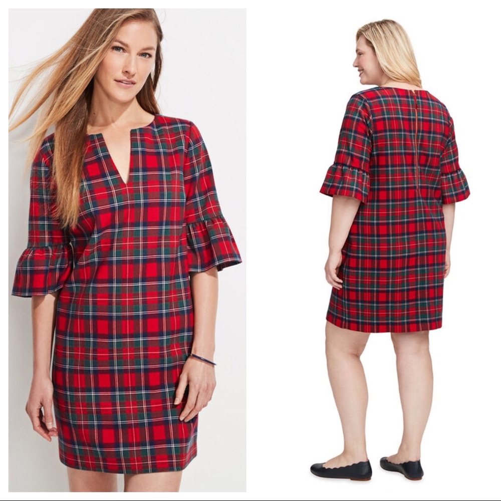 Vineyard Vines Merry Plaid Shift Dress